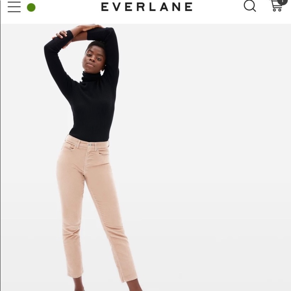 Everlane baby cord cheeky crop